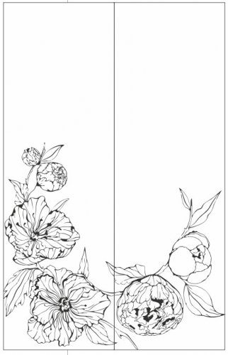 Пескоструйный рисунок Цветы 1203